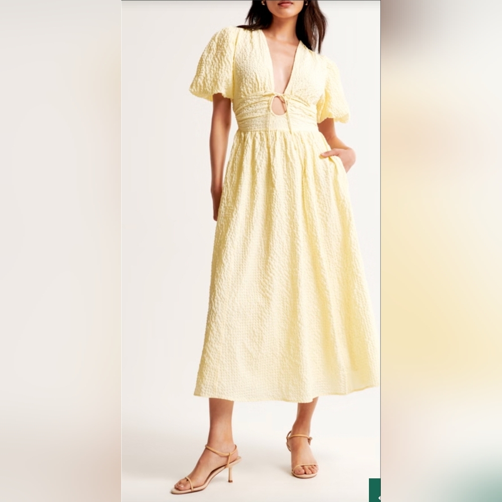 Abercrombie Tie Front Midi Dress